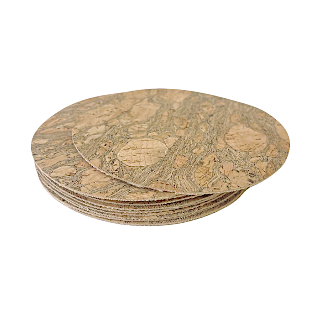 Cork Moon Coasters (set of 6) - Cork and Company | Made in Portugal | Vegan Eco-Friendly Fashion