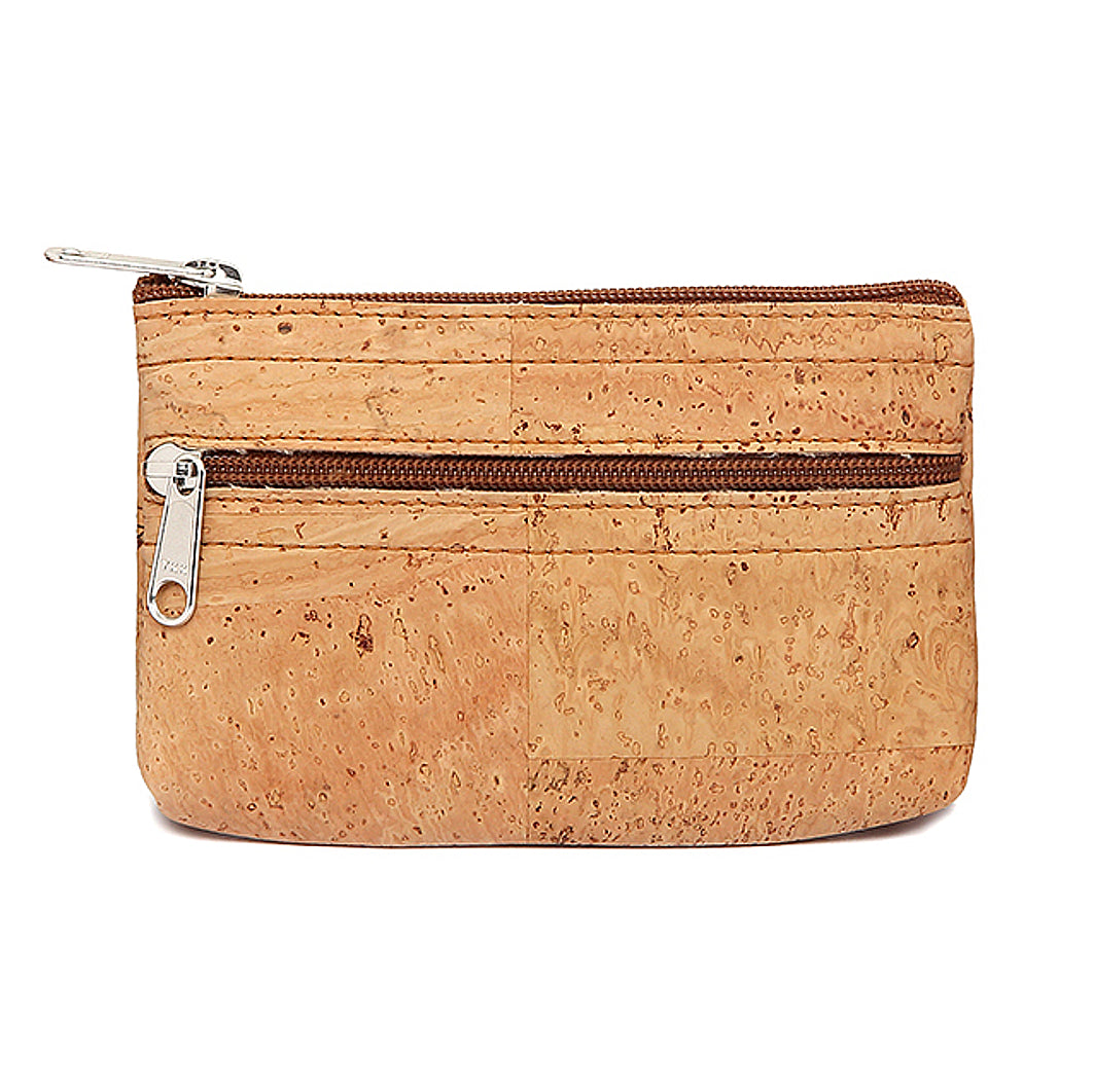 Cork Two zippers pouch - Cork and Company | Made in Portugal | Vegan Eco-Friendly Fashion