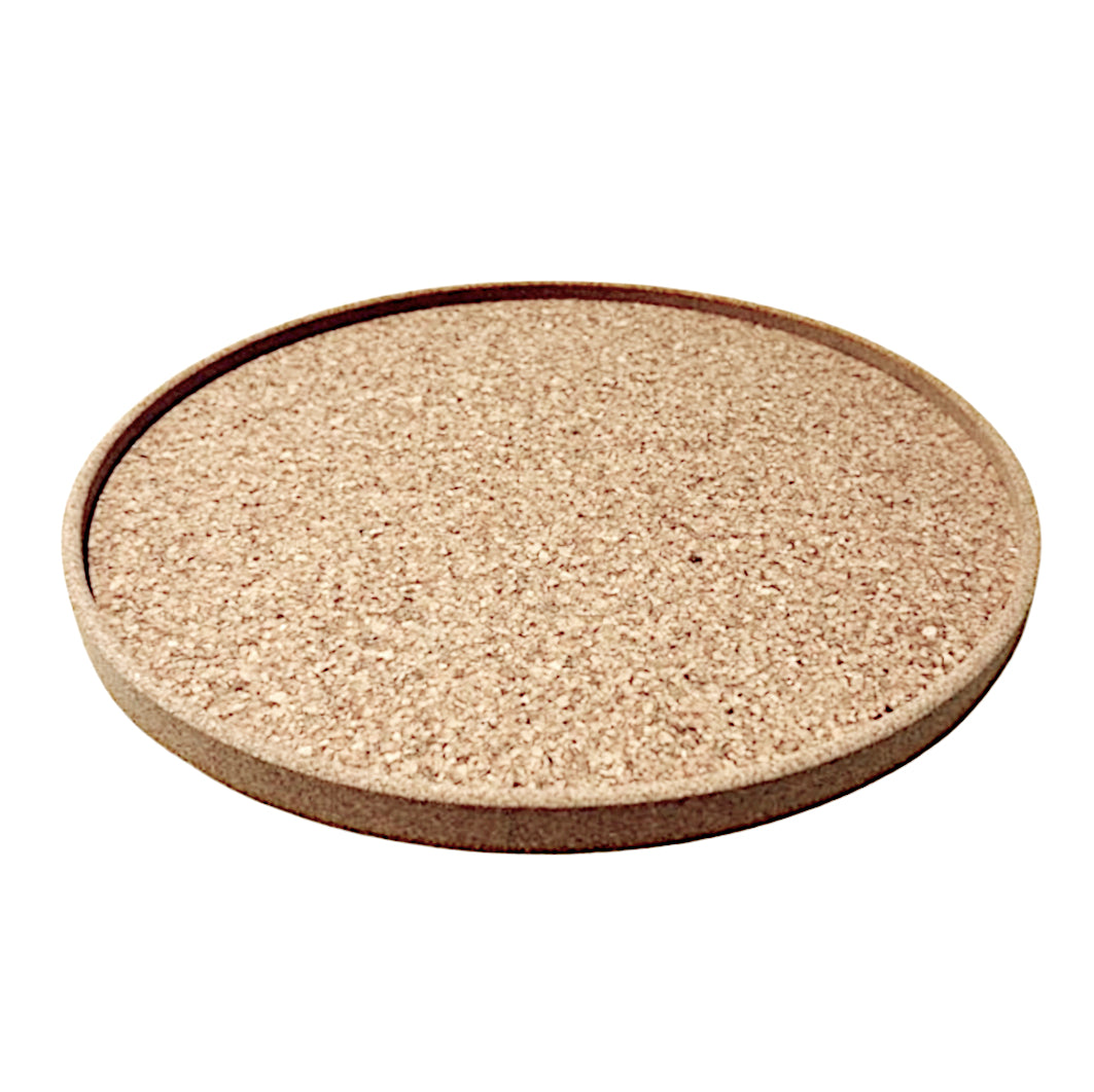 Cork Granulated Cork Tray (Round) - Cork and Company | Made in Portugal | Vegan Eco-Friendly Fashion