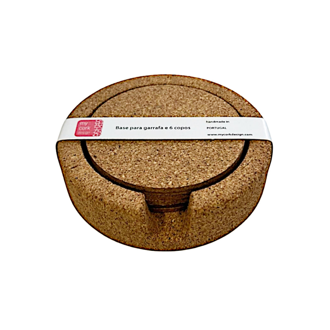 Cork Wine Base and Coasters - Cork and Company | Made in Portugal | Vegan Eco-Friendly Fashion