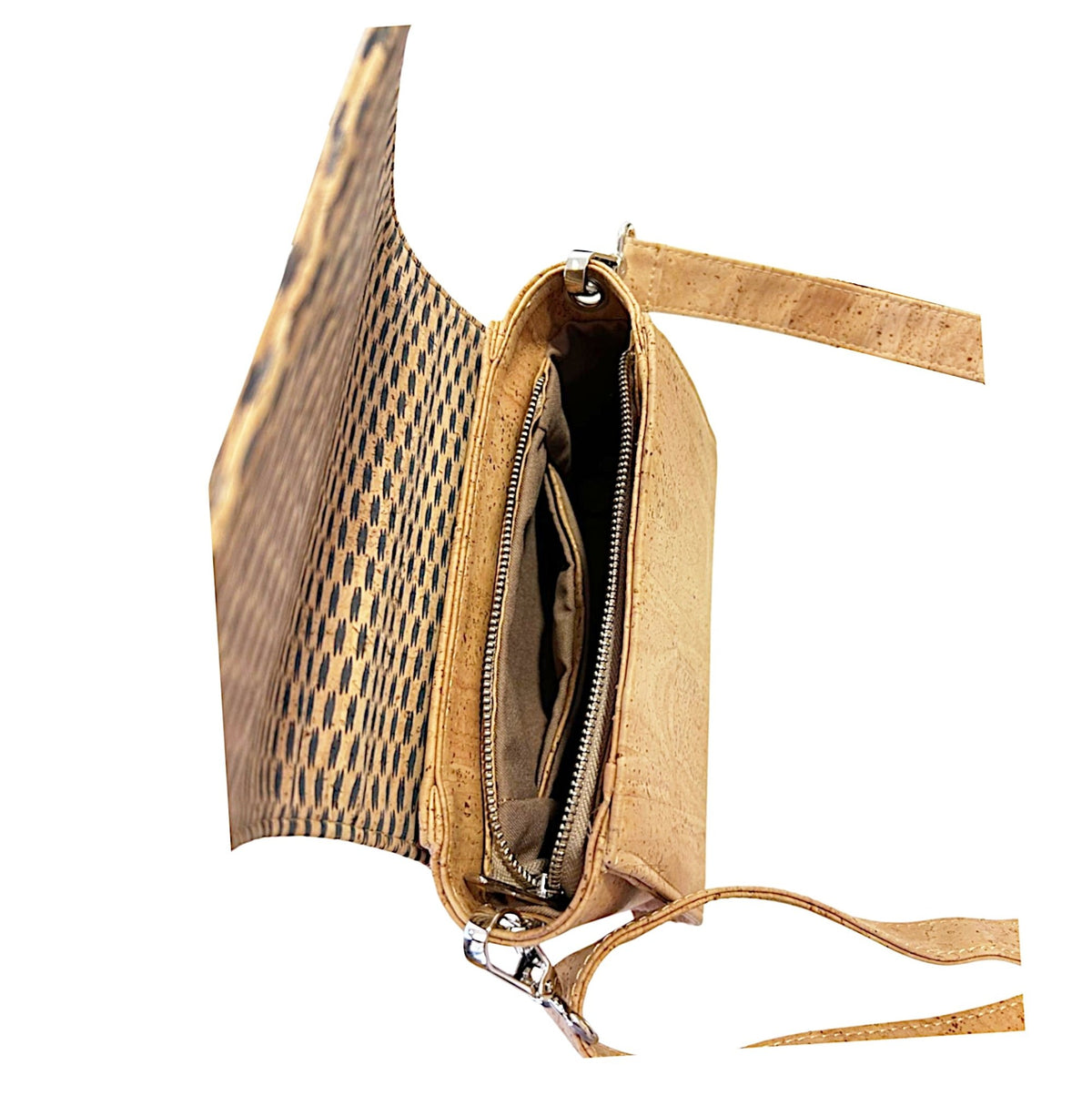 Cork Bohemian Crossbody Bag | Natural - Cork and Company | Made in Portugal | Vegan Eco-Friendly Fashion