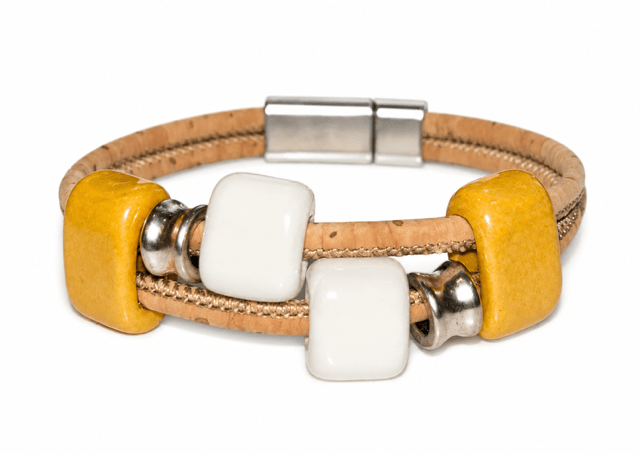 Cork Primrose (bracelet) - Cork and Company | Made in Portugal | Vegan Eco-Friendly Fashion
