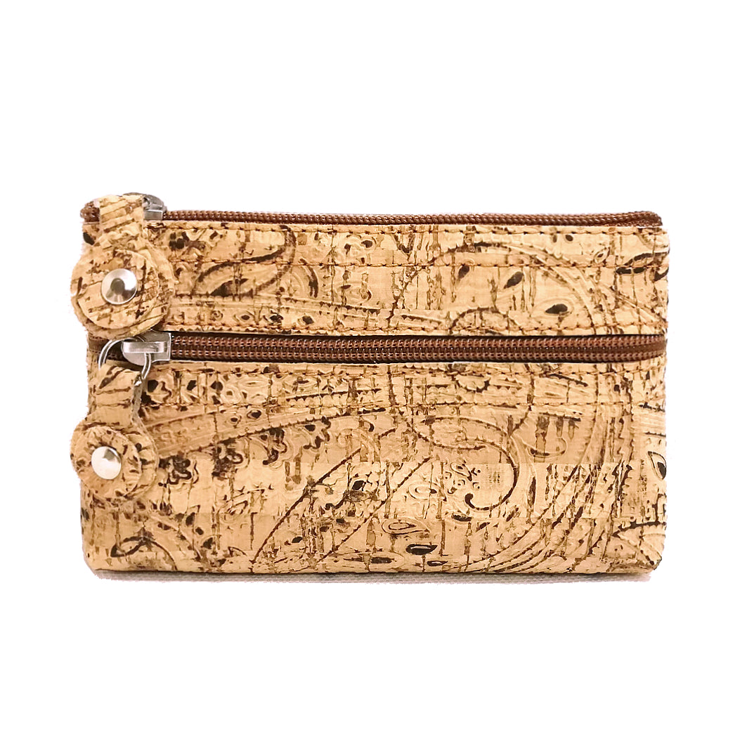 Cork Two zippers pouch - Cork and Company | Made in Portugal | Vegan Eco-Friendly Fashion
