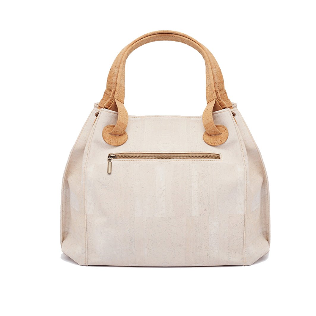 Cork White Dotty Handbag - Cork and Company | Made in Portugal | Vegan Eco-Friendly Fashion