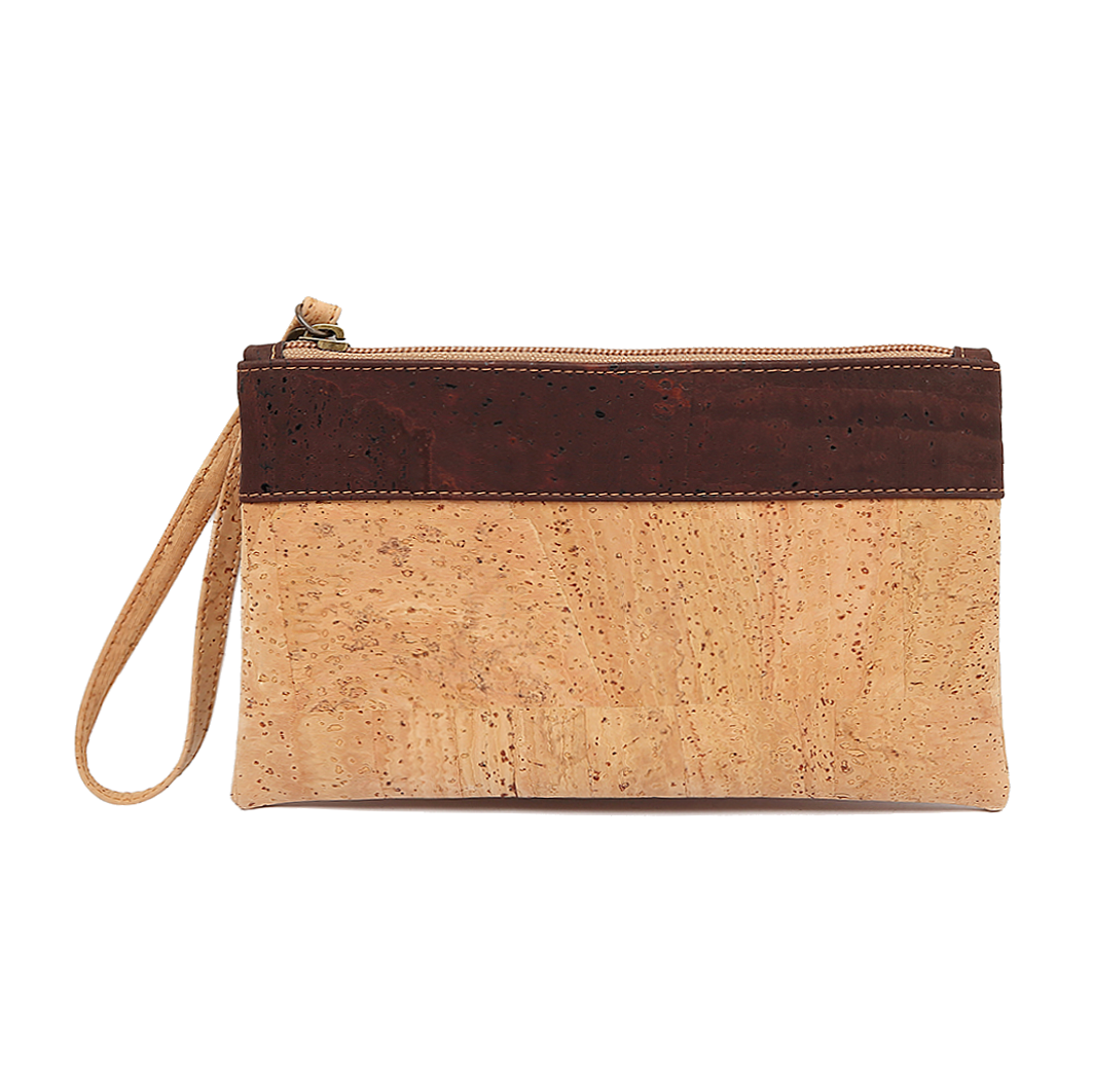 Cork Bicolor Pouch - Cork and Company | Made in Portugal | Vegan Eco-Friendly Fashion