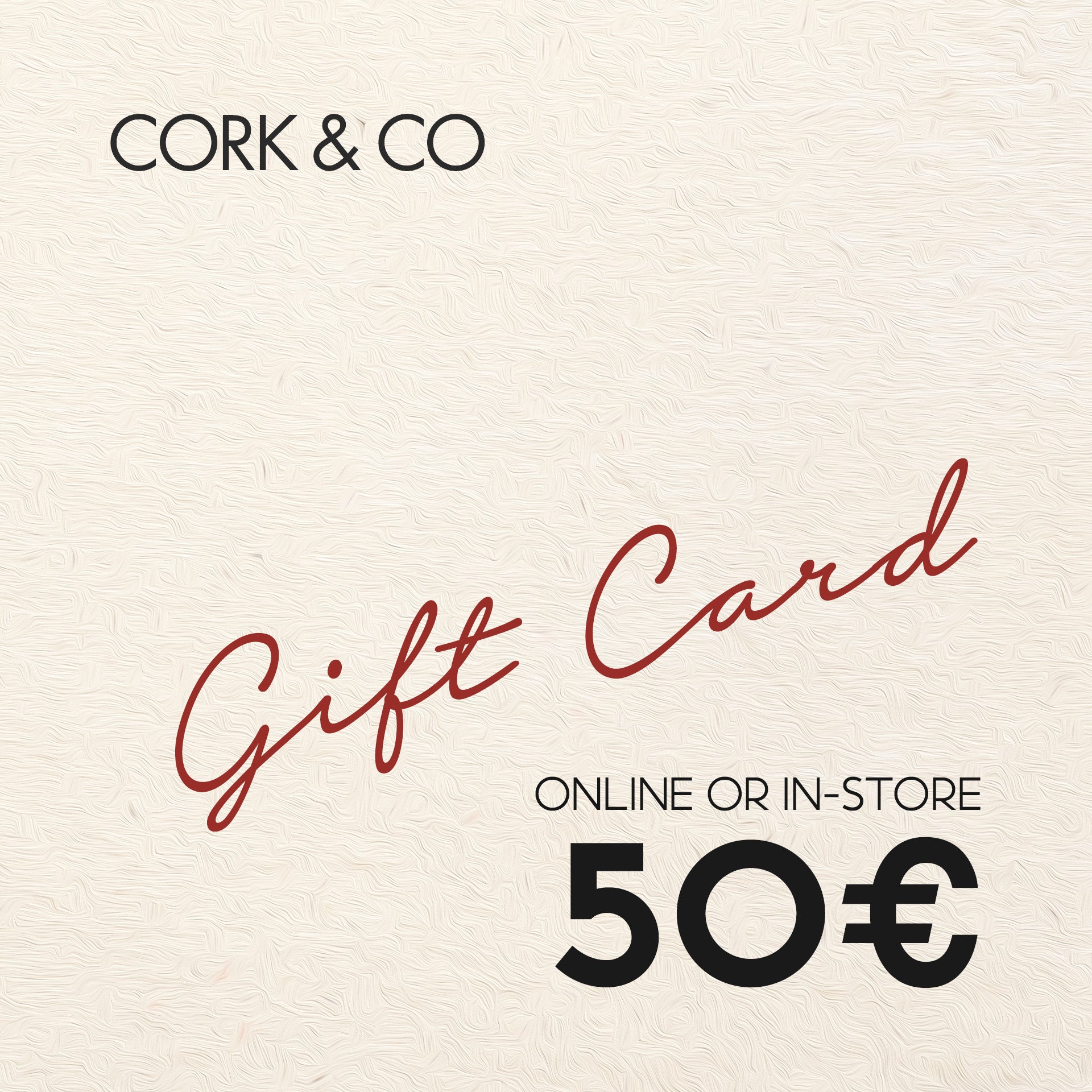 Cork CORK & CO Gift Card - Cork and Company | Made in Portugal | Vegan Eco-Friendly Fashion