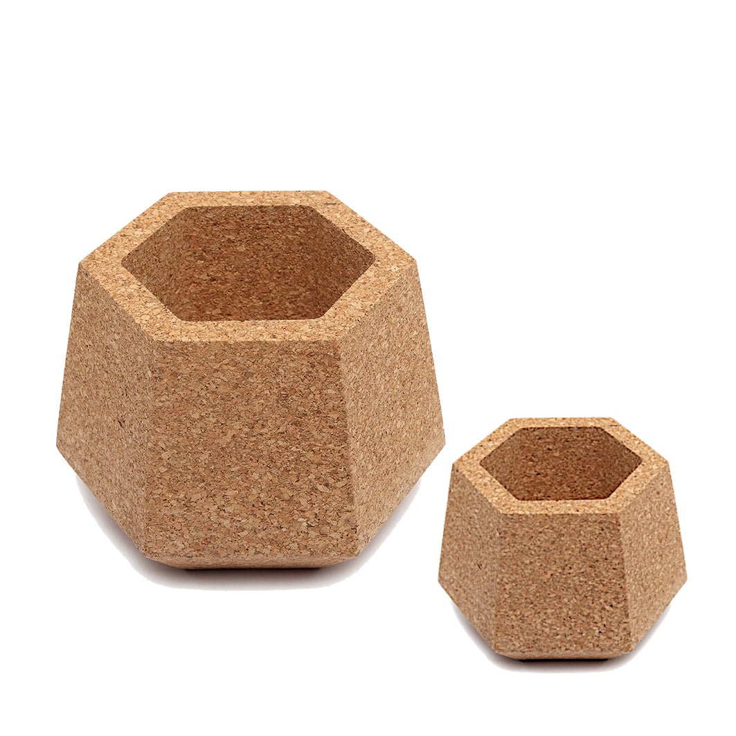 Cork Hexagon (vase/box) - Cork and Company | Made in Portugal | Vegan Eco-Friendly Fashion
