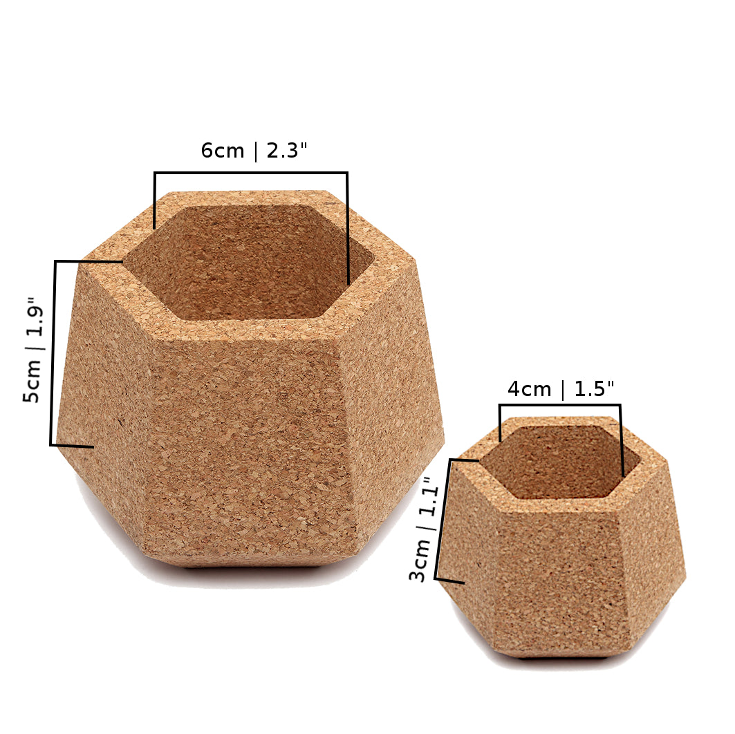 Cork Hexagon (vase/box) - Cork and Company | Made in Portugal | Vegan Eco-Friendly Fashion
