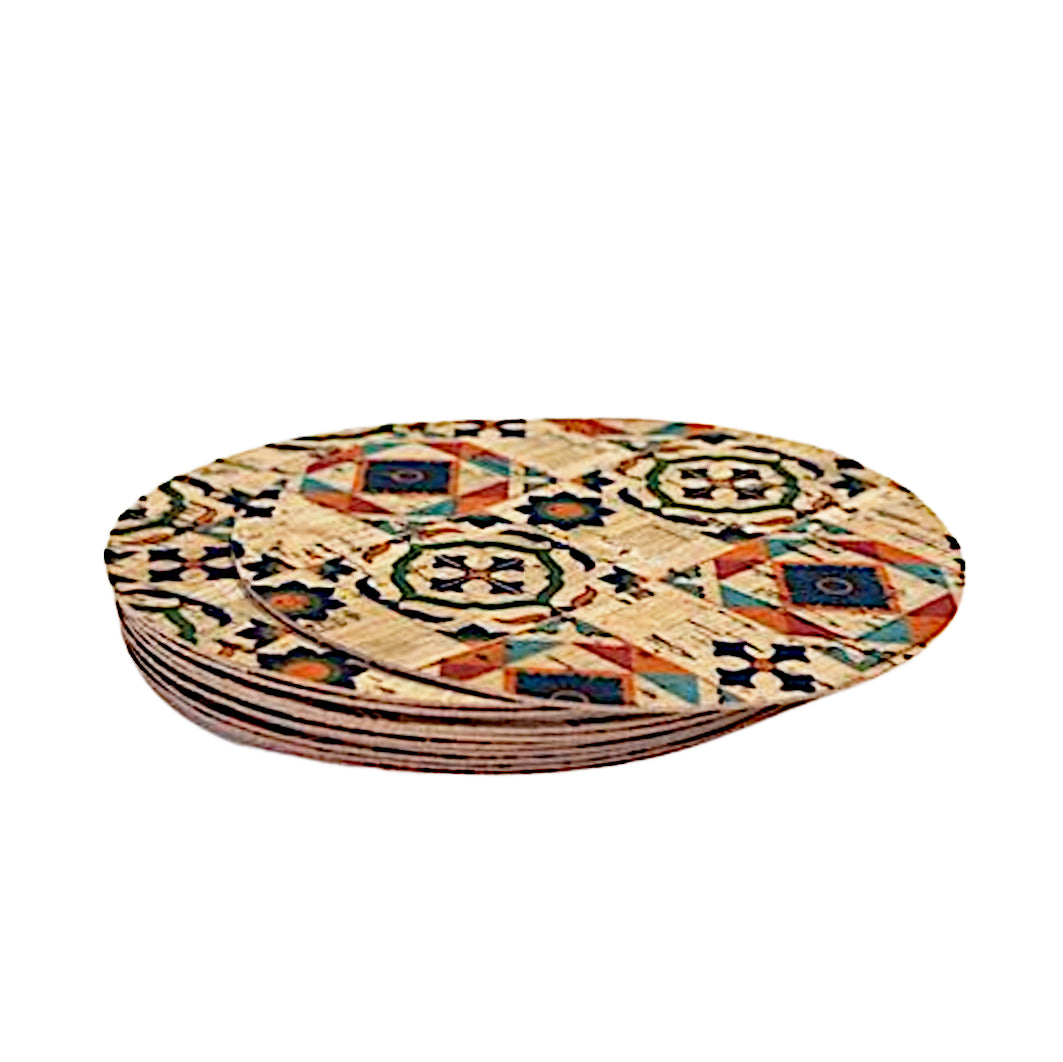 Cork Moon Coasters (set of 6) - Cork and Company | Made in Portugal | Vegan Eco-Friendly Fashion