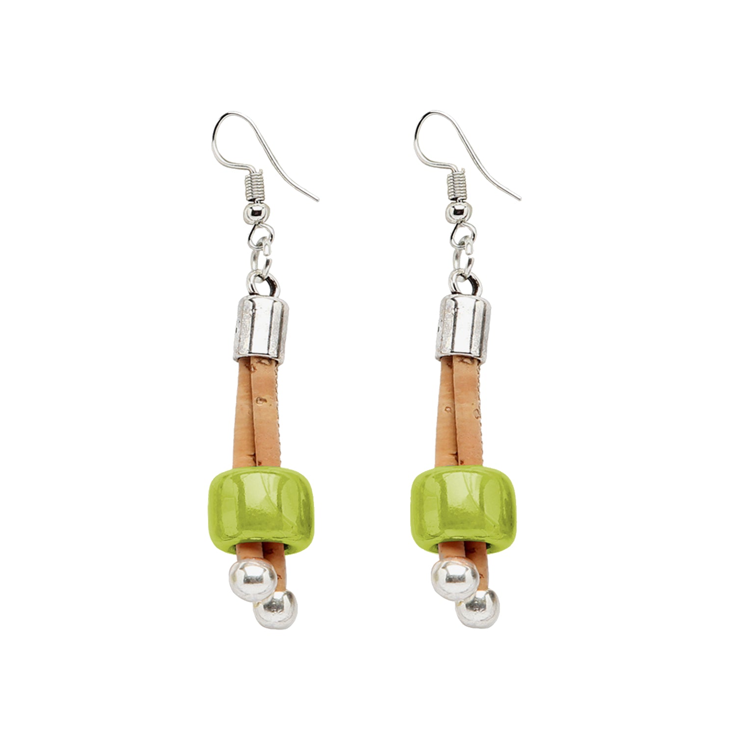 Cork Joy - Green (earrings) - Cork and Company | Made in Portugal | Vegan Eco-Friendly Fashion