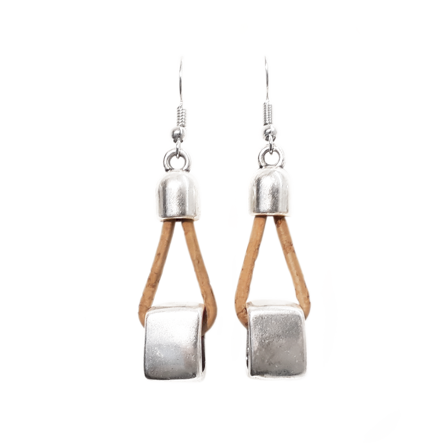 Cork Square (earrings) - Cork and Company | Made in Portugal | Vegan Eco-Friendly Fashion