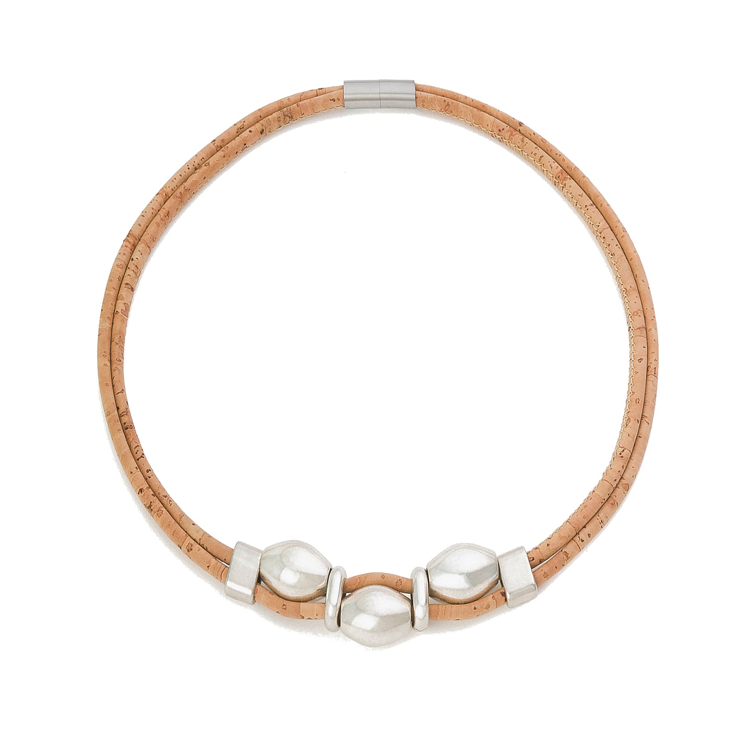 Cork Oval Beads (necklace) - Cork and Company | Made in Portugal | Vegan Eco-Friendly Fashion
