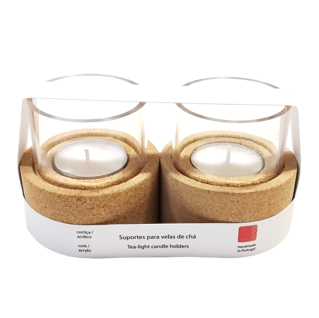 Cork Tealight Holders (set of 2) - Cork and Company | Made in Portugal | Vegan Eco-Friendly Fashion