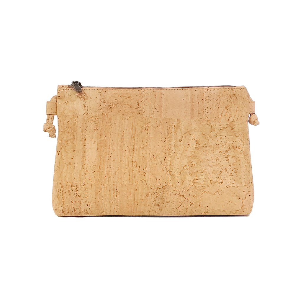 Golden Handmade Portuguese Cork Clutch Shoulder Bag Purse for