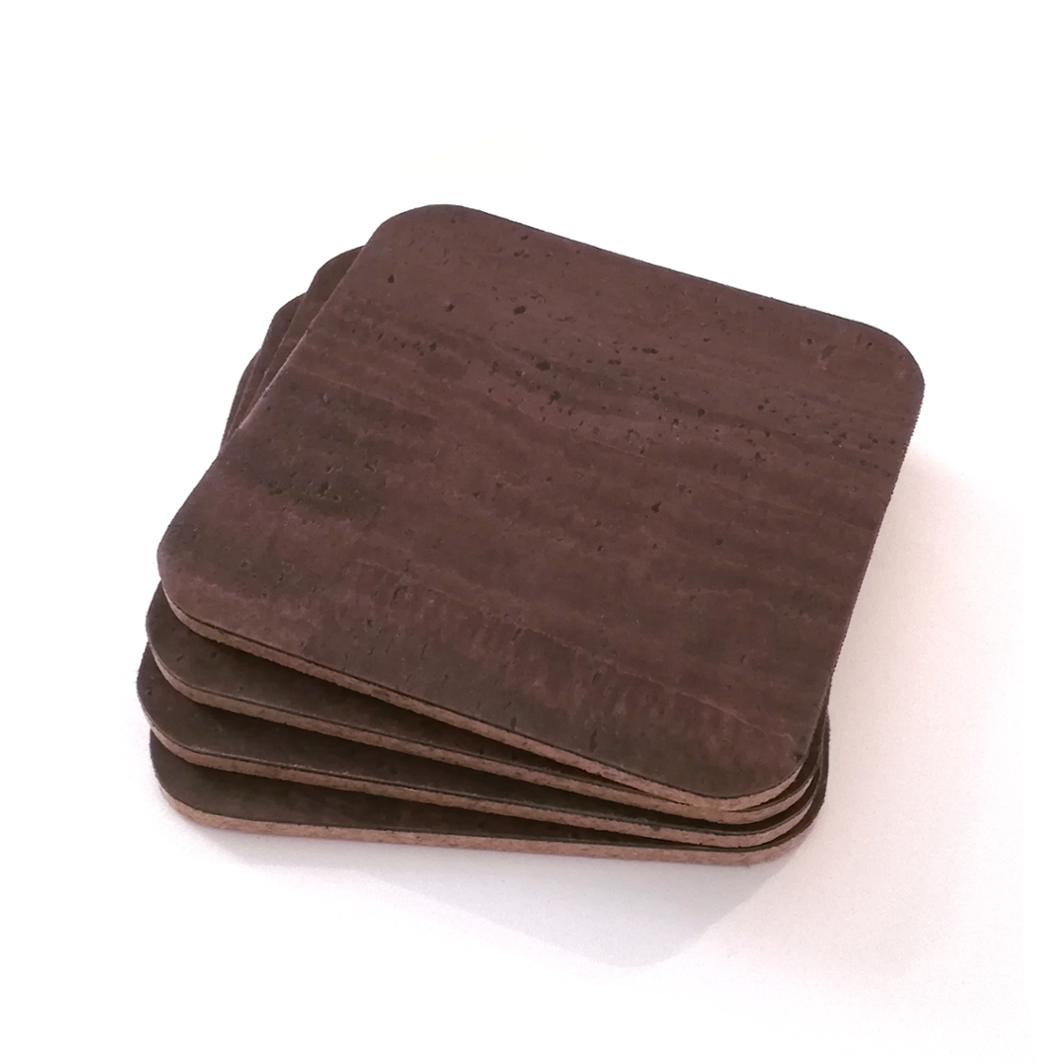 Cork Square Coasters (set of 4) - Cork and Company | Made in Portugal | Vegan Eco-Friendly Fashion