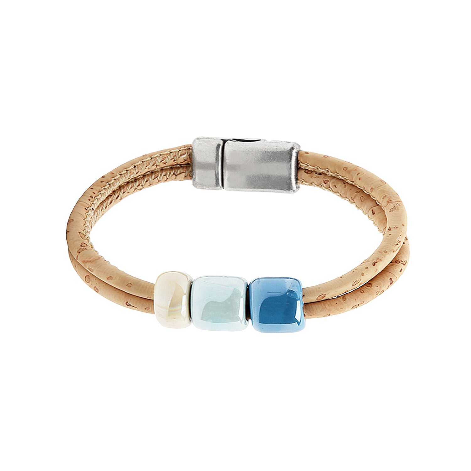 Cork Joy - Blue (bracelet) - Cork and Company | Made in Portugal | Vegan Eco-Friendly Fashion
